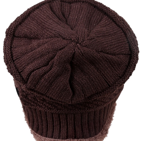 Winter Knit Skull Cap Woolen Slouchy Beanie Hat - Picture 3 of 5